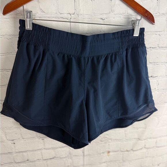 Lululemon BLUE Athletic Shorts with Lightweight Fabric and Scallop Hem Sz 10 - Picture 2 of 10